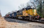 LTEX 8955 leads the Empty Grain Train west at Snake Hill Road 